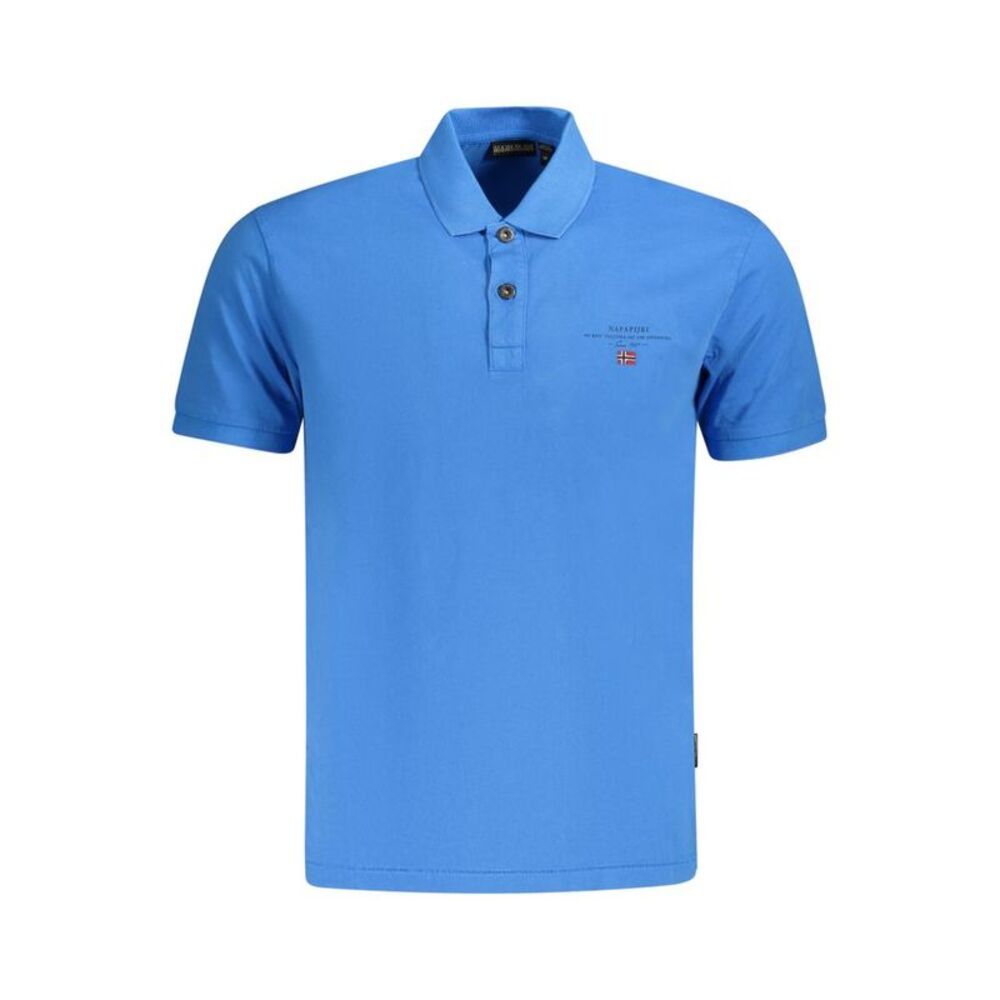 Napapijri Blue Cotton Men Men's Polo